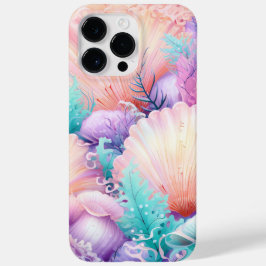 FUNDA PARA iPhone 14 PRO MAX DE Case-Mate NARANJA PINK PURPLE PASTEL SEASHELLS