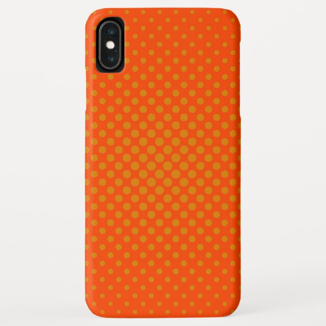 Funda De Case-Mate Para iPhone Naranja Polka Dots (Reverso)