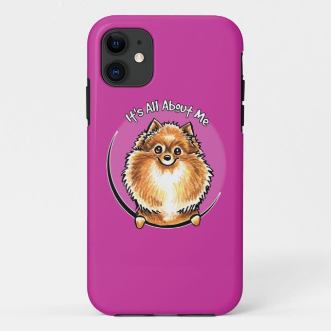 Funda De Case-Mate Para iPhone Naranja Pomeranian IAAM (Reverso)
