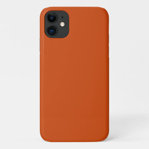 Funda Para iPhone 11 Naranja quemado de color liso y oxidado sólido