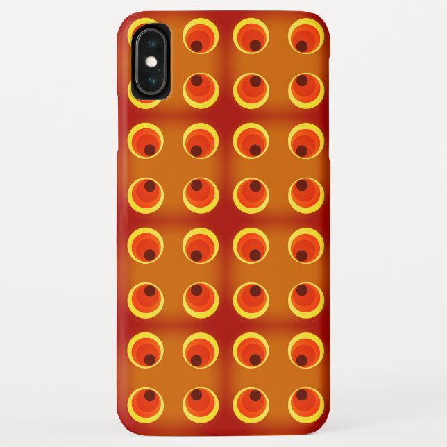 Funda De Case-Mate Para iPhone naranja retro 1970 (Reverso)