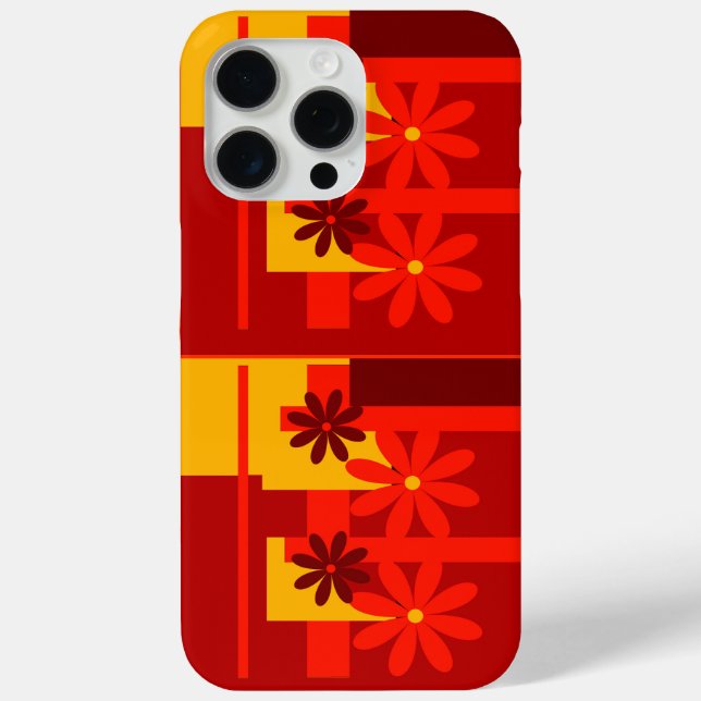 Funda De Case-Mate Para iPhone Naranja retro años 1970 , (Reverso )