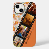 Naranja Retro Daisy 4 Photo Horse Collage Name
