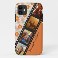 Naranja Retro Daisy 4 Photo Horse Collage Name
