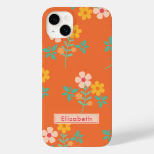 Funda Para iPhone 14 Plus De Case-Mate Naranja Retro Daisy Bouquet