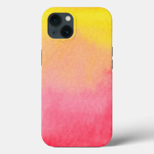 Funda Para iPhone 13 Naranja rosa color de agua amarillo naranja