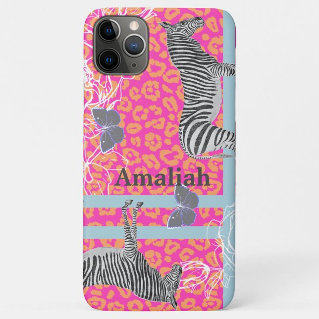 Funda De Case-Mate Para iPhone Naranja rosa de flúo ecléctico moderno y elegante (Reverso)