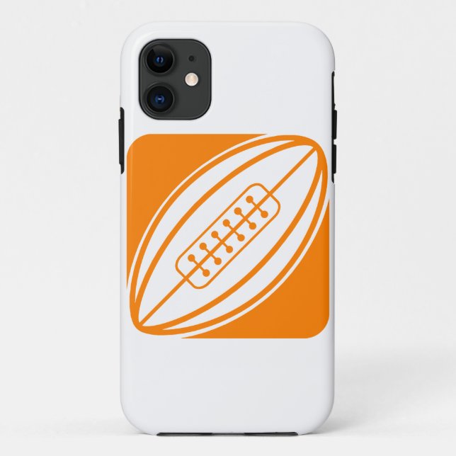 Funda De Case-Mate Para iPhone Naranja Rugby (Reverso)