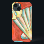 Funda Para iPhone 13 Naranja Rústico Seashells<br><div class="desc">En la cálida arena se encuentran los tesoros escondidos. Esta pintura de Nancy Slocum capta la hermosa vida acuática que se encuentra en la costa. Capta una hermosa concha naranja, una estrella de mar naranja y un dólar de arena azul vibrante. Consigue tu hermoso arte oceánico hoy en tu próximo...</div>