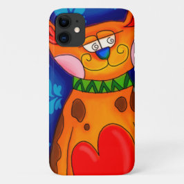 Funda Para iPhone 11 Naranja sonriente Tabby Cat