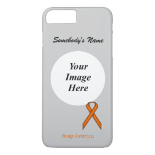 Funda Para iPhone 8 Plus/7 Plus Naranja Standard Ribbon Tmpl por Kenneth Yoncich