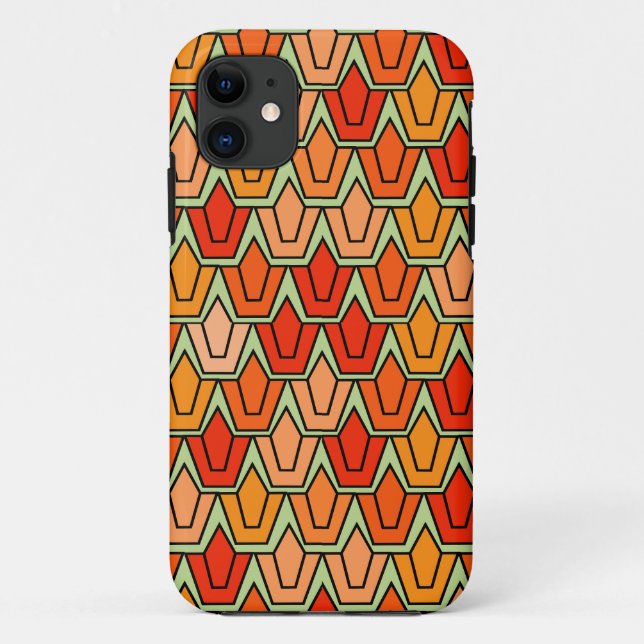 Funda De Case-Mate Para iPhone Naranja Tulip Field (Reverso)