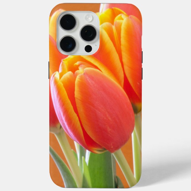 Funda De Case-Mate Para iPhone Naranja vibrante de borde amarillo fotografiado co (Reverso )