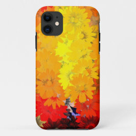 Funda Para iPhone 11 Naranja y floral amarilla