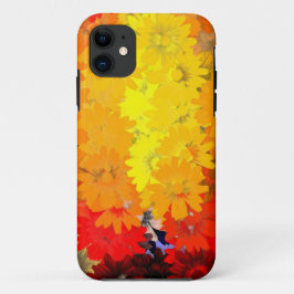 Funda Para iPhone 11 Naranja y floral amarilla
