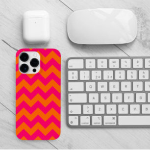 Funda Para iPhone 14 Pro Max De Case-Mate Naranja y rosa Zigzag