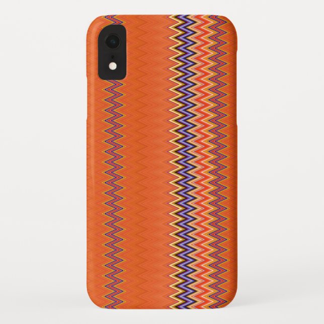Funda De Case-Mate Para iPhone Naranja y Zigzag (Reverso)