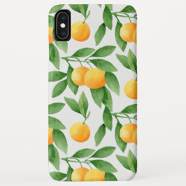 Funda Para iPhone XS Max Naranjas acuarelas o patrones de mandarinas