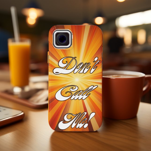 Funda De Case-Mate Para iPhone Naranjas de estilo retro 70 "No me llames" (Groovy Retro "Don't Call Me" iPhone 15 Case
)