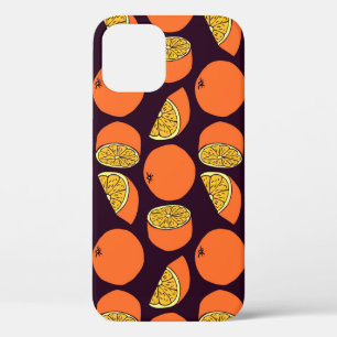 Funda Para iPhone 12 Naranjas sin inconvenientes, textura vintage.