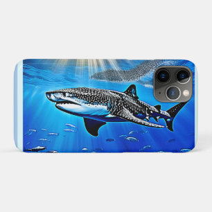 Funda Para iPhone 11 Pro Natación gigante del tiburón de ballena oceánica