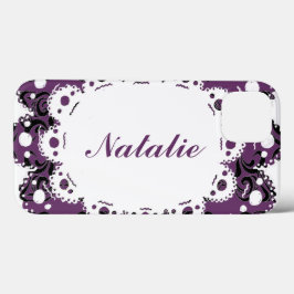 Funda Para iPhone 13 Natalie Elegant Damask Teléfono victoriano