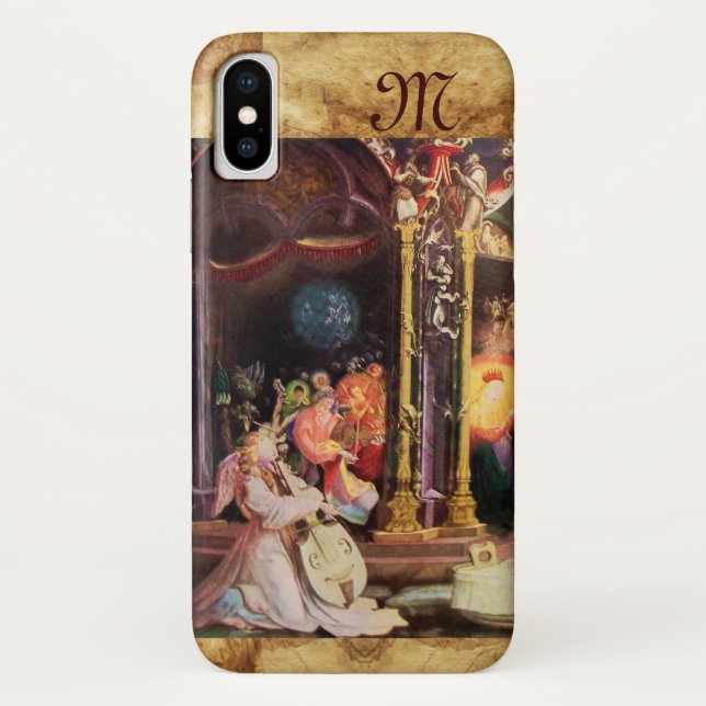 Funda De Case-Mate Para iPhone NATIVIDAD CON ÁNGELES - MÁGICO DE NAVIDADES monogr (Reverso)