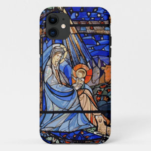 Funda Para iPhone 11 Natividad estilo cristal manchado