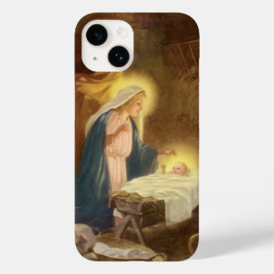 Funda Para iPhone 14 De Case-Mate Natividad navideña vintage, Mary Joseph Baby Jesus