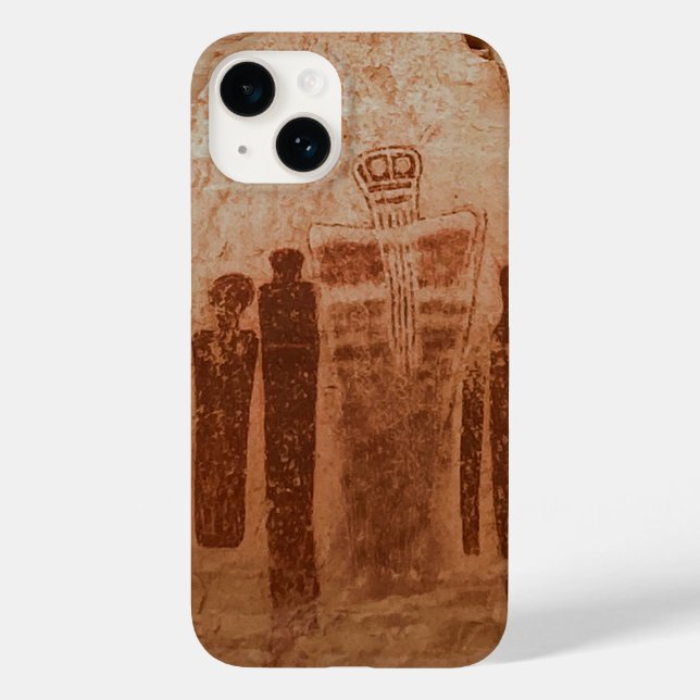 Funda De Case-Mate Para iPhone Nativo norteamericano de Petroglyph Rock Art Utah (Reverso )