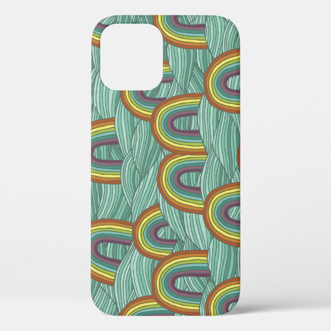 Funda De Case-Mate Para iPhone Naturaleza arcoiris: composición de cosecha manual (Reverso )