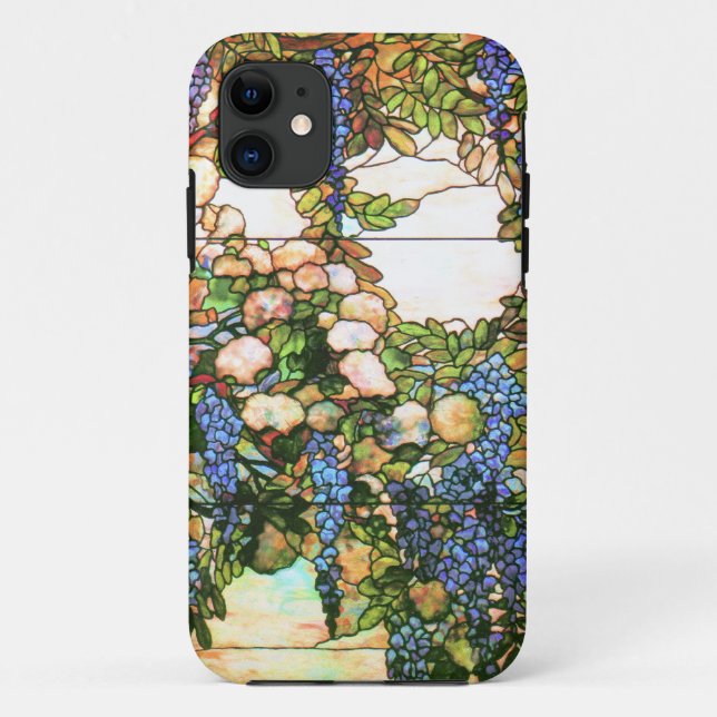 Funda De Case-Mate Para iPhone Naturaleza de Tiffany del vitral de Nouveau del (Reverso)