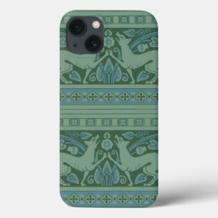 Funda Para iPhone 13 Naturaleza del perro Art Decó Nouveau Patrón anima