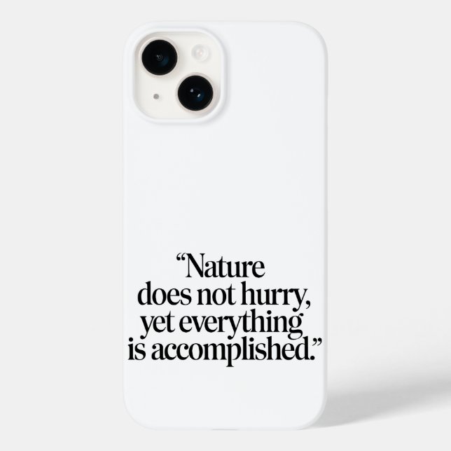 Funda De Case-Mate Para iPhone "Nature Does Not Hurry" - Citation Zen Inspirante (Reverso )