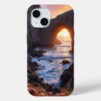 Funda Para iPhone 15 Nature's Gateway: The Flowering Sea Arch