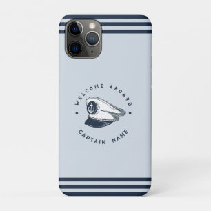 Funda Para iPhone 11 Pro Nautical Anchor club náutico de la Marina Azul