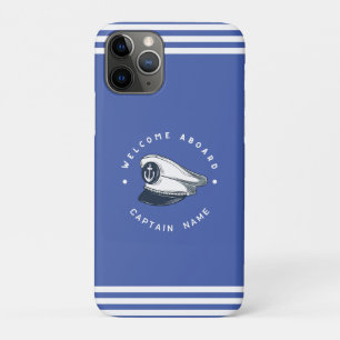 Funda Para iPhone 11 Pro Nautical Anchor club náutico de la Marina Azul