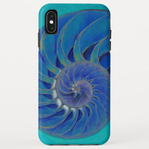 Funda Para iPhone XS Max Nautilus Shell en azul