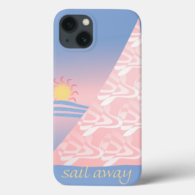 Funda De Case-Mate Para iPhone Navegación rosa y azul (Reverso)