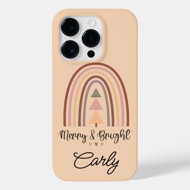 Funda De Case-Mate Para iPhone Navidad Boho Beige (Reverso )
