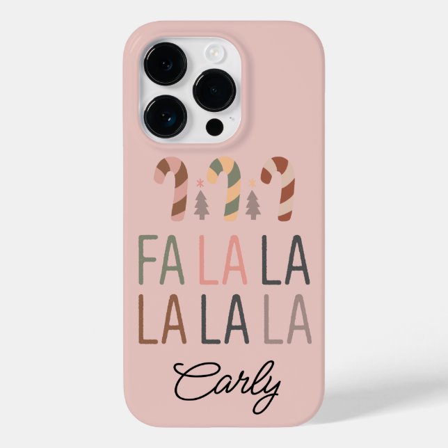 Funda De Case-Mate Para iPhone Navidad Boho Rosa (Reverso )
