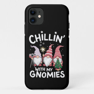 Funda Para iPhone 11 Navidad de la familia Gnome relajándome con mis Gn
