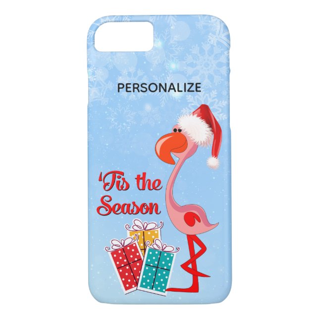 Funda De Case-Mate Para iPhone Navidad de Santa del flamenco de encargo (Reverso)