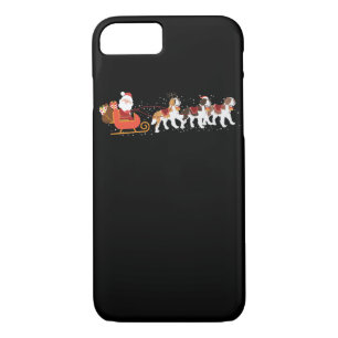 Funda Para iPhone 8/7 Navidad del reno del perro de Papá Noel St Bernard