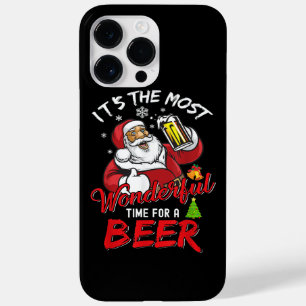 Funda Para iPhone 14 Pro Max De Case-Mate Navidad Divertida Santa Claus Bebiendo Cerveza Mar