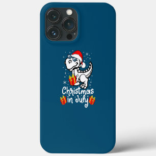 Funda Para iPhone 13 Pro Max Navidad En Julio Niño Toddler T Rex Dinosaurio