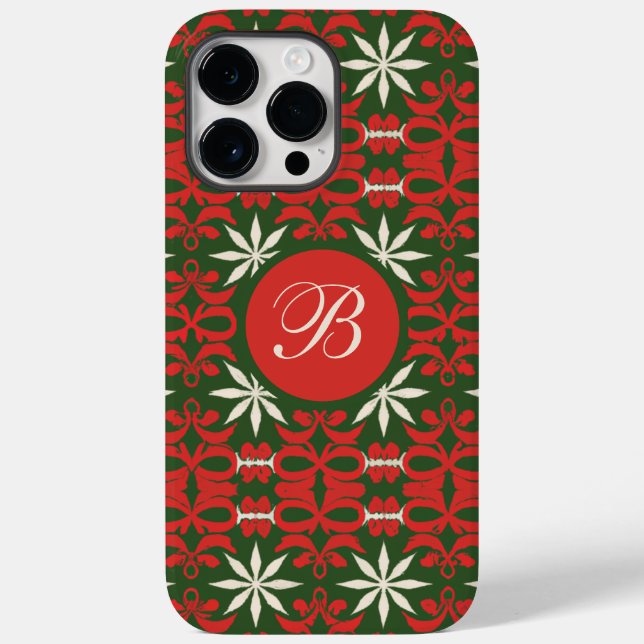 Funda De Case-Mate Para iPhone Navidad/invierno con patrones de invierno de época (Reverso )