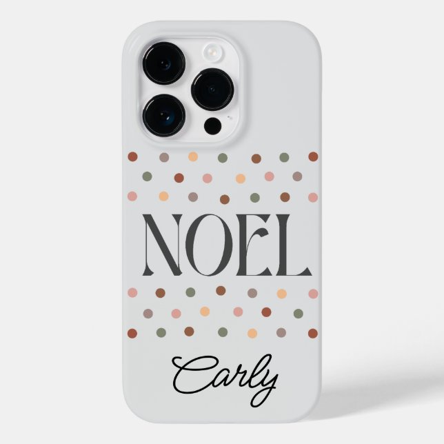 Funda De Case-Mate Para iPhone Navidad NOEL Boho (Reverso )