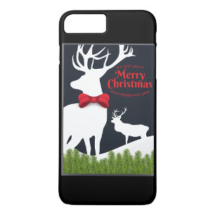 Funda Para iPhone 8 Plus/7 Plus Navidad Reno Blanco 