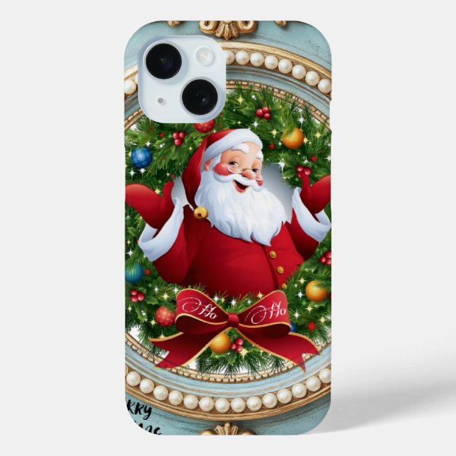 Funda De Case-Mate Para iPhone Navidad Santa  (Reverso )